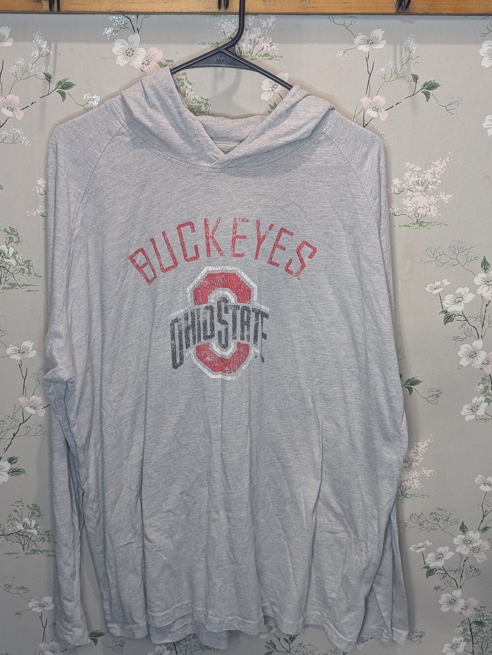 Ohio State Buckeyes long sleeve hooded tshirt